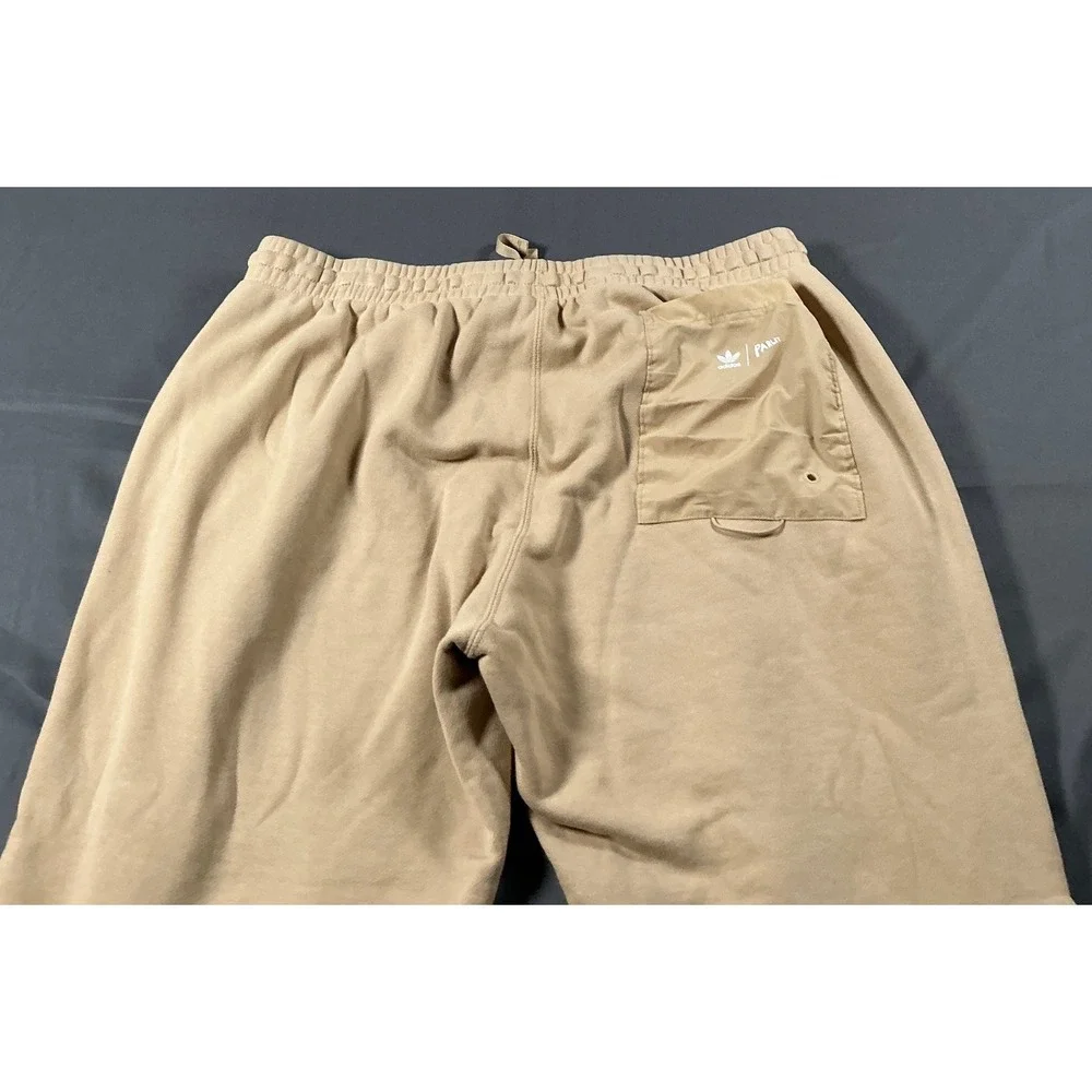 Adidas Parley Mens XL Joggers Tan Beige French Terry Track Pants HN5283
